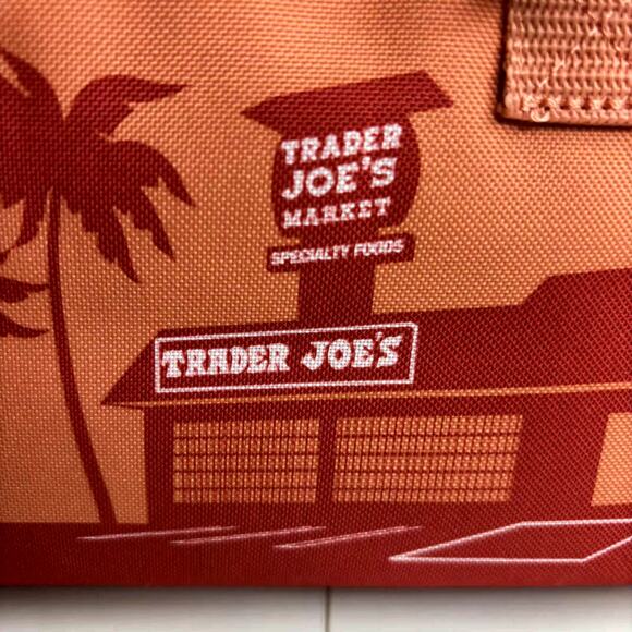Set of 5 Trader Joe’s Mini Insulated Cooler Tote Bags Summer — Peach Orange NWT! - Picture 5 of 15